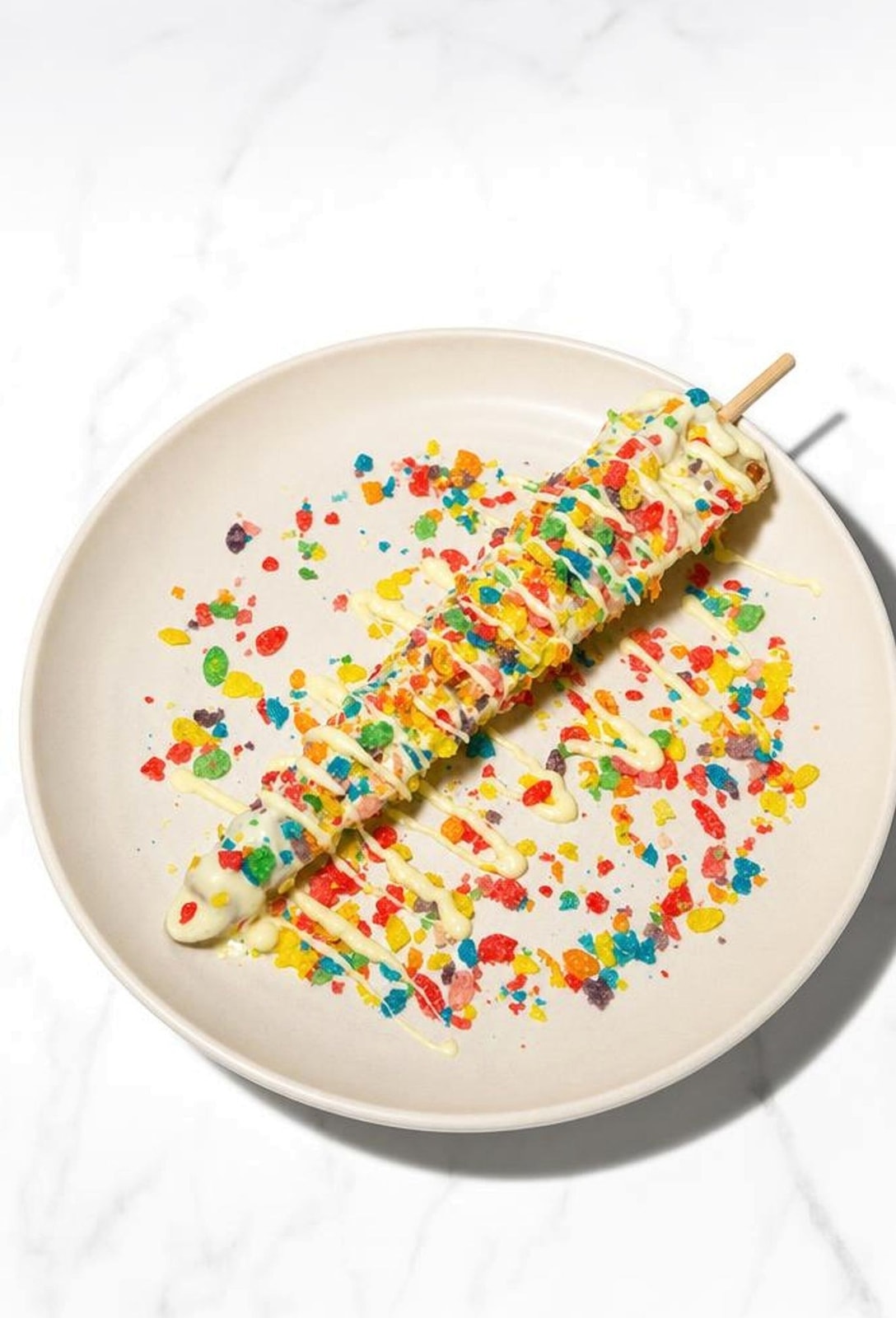 Fruity Pebble Waffle Stick