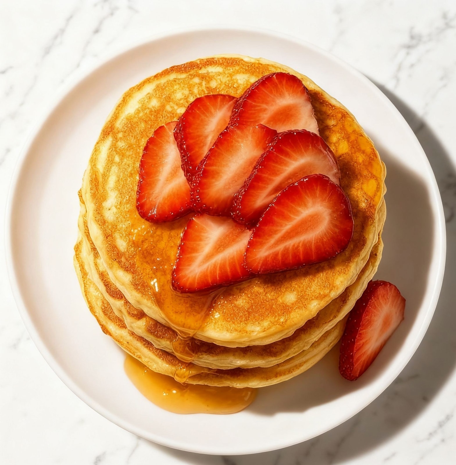 Honey Strawberry Pancake