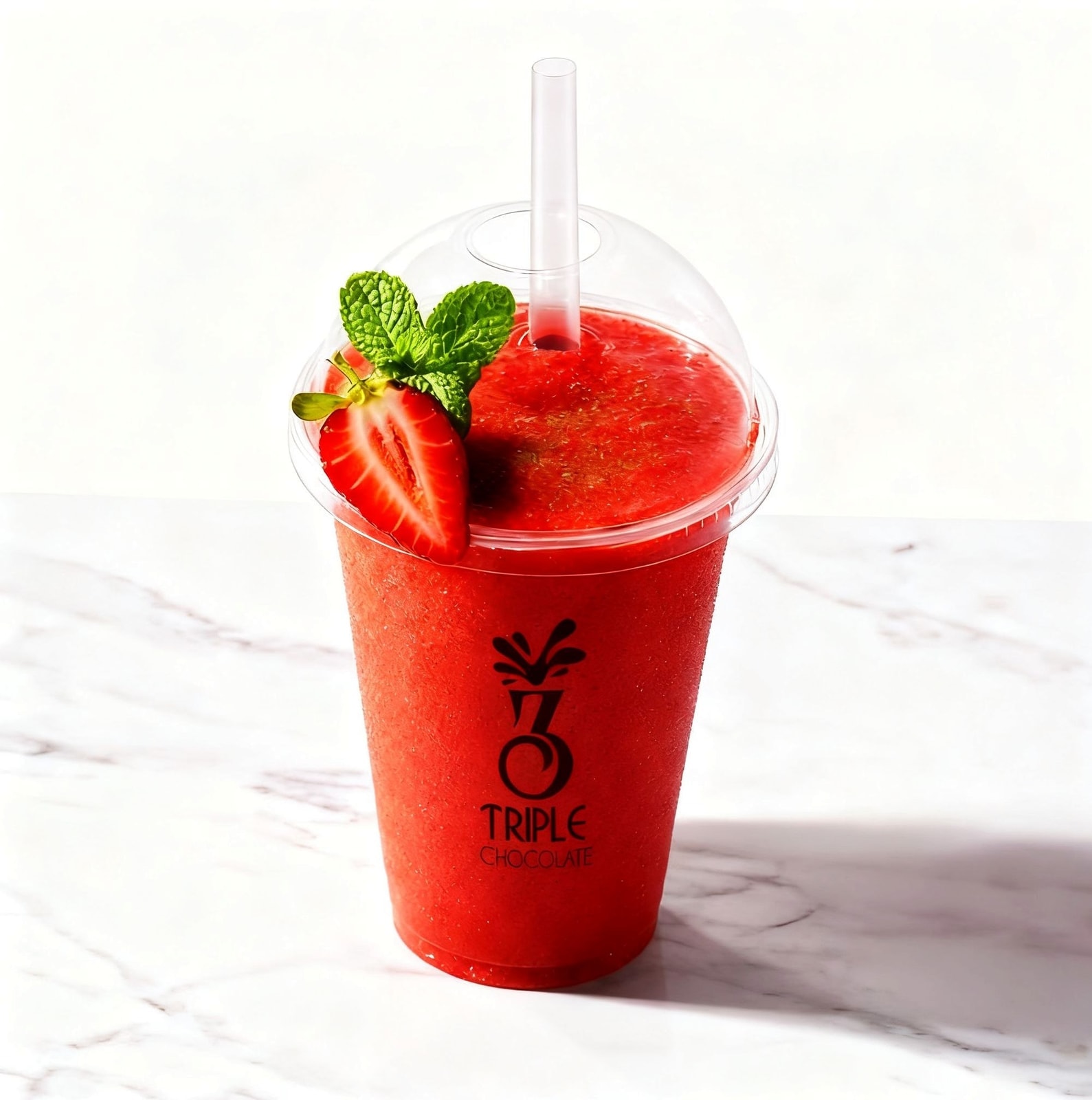 Passion Fruit, Mint & Strawberry Smoothie