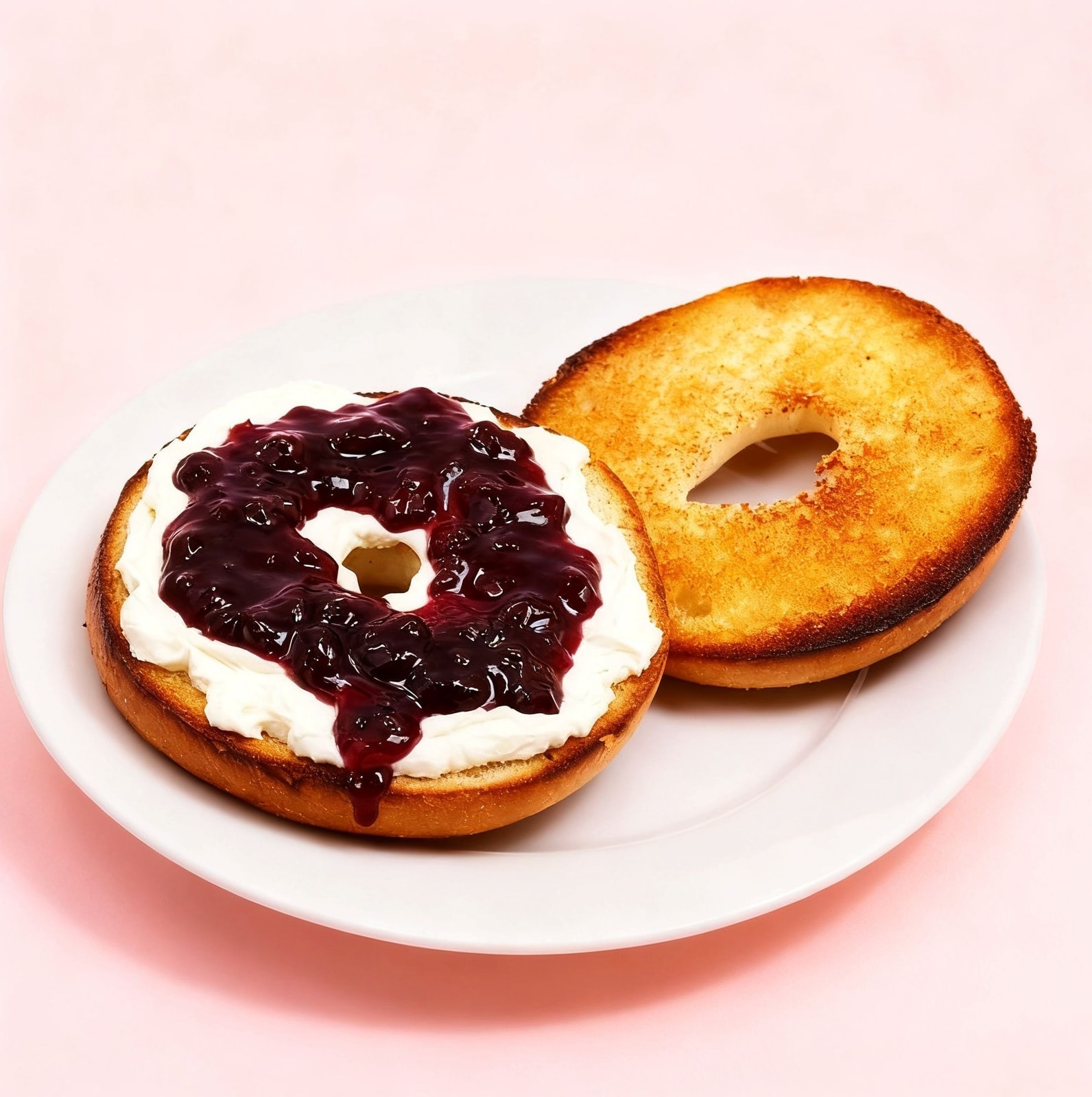 Bagel with Cream Cheese & Jelly