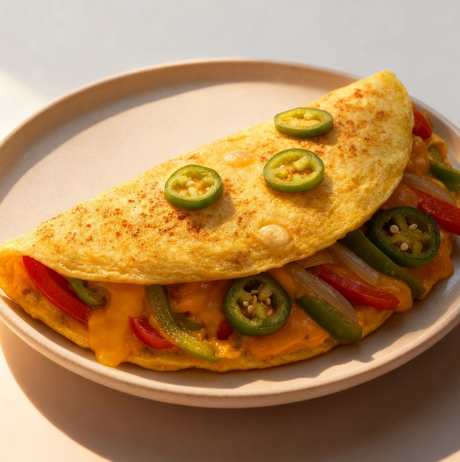 Jalapeño Pepper Jack Omelette